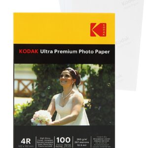 KODAK 100 Adet Parlak 10x15cm 260gr Fotoğraf Kağıdı Canon Hp Epson Uyumlu