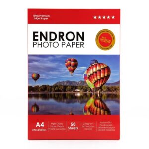 Endron Photo Paper A4 Glossy-Parlak (30X21cm) 50 Adet 270g (End)