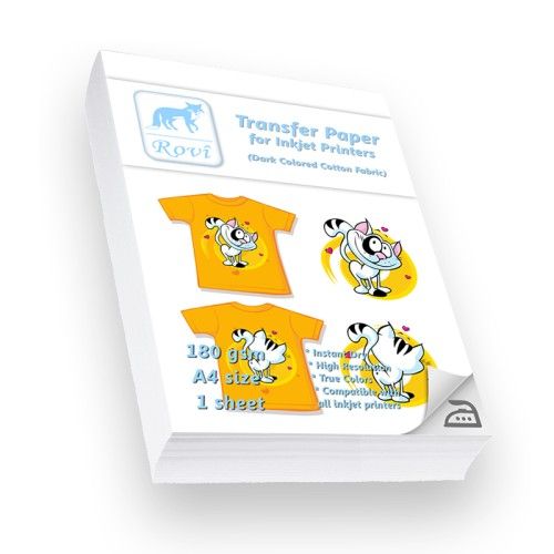 Transfer Kağıdı (Koyu Renk Pamuklu Kumaş) - 180gsm - 1yp - A4