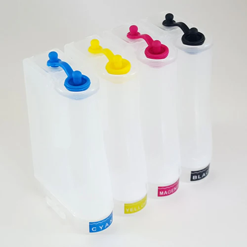 Şeffaf Sürekli Mürekkep Besleme Tankı Kapaklı (4x100ml)