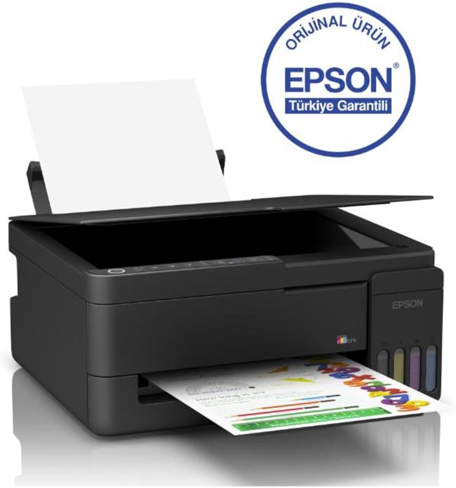 Epson EcoTank L3350 Wi-Fi + Tarayıcı + Fotokopi Renkli Çok Fonksiyonlu Tanklı Yazıcı